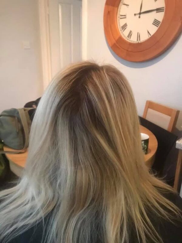 Hair before Sharon's colour and restyle